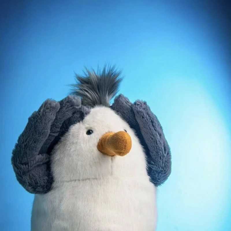 Apricot Lamb 25cm Chip Seagull Plush Doll He Bedro Decoration Decorative Cat Interactive Toy Pet plush Y250619 Y260128