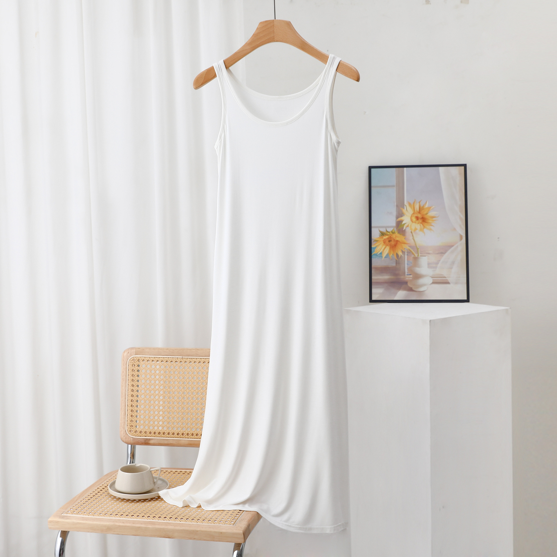FD200 Sleeveless suspender vest dress for women summer new loose mid-length dress sleeveless inner wear