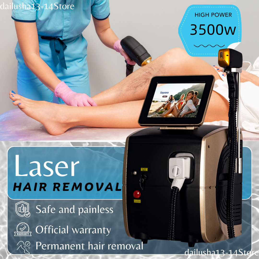 Newest Laser Hair Removal Device Diode Laser 755 808 1064nm Ice Point Painless Permanent Hair Removal Machine