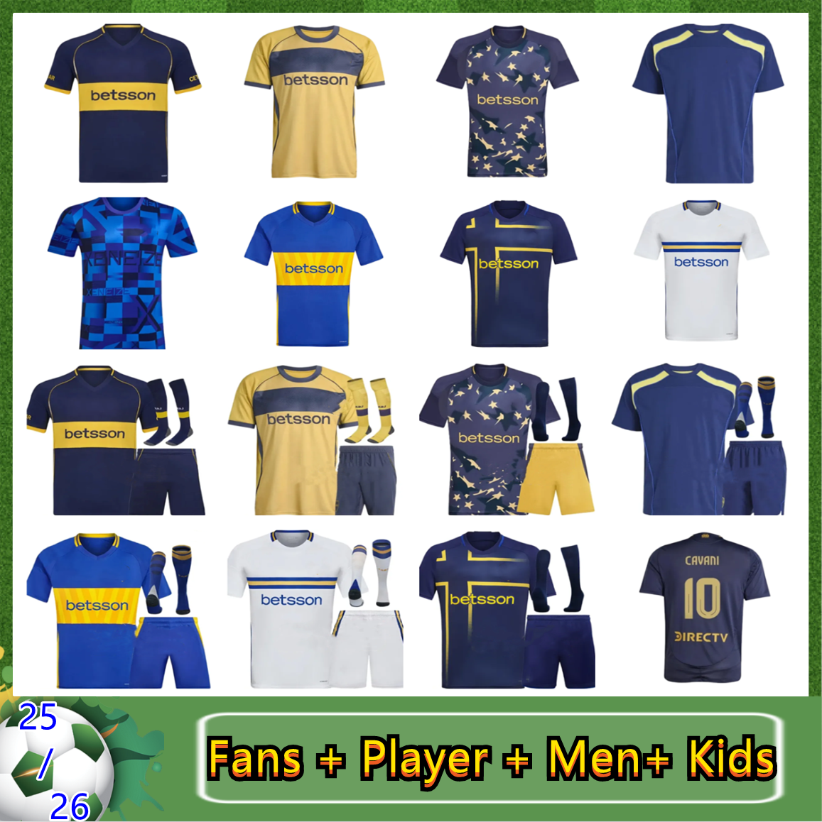 25 26 Boca Juniors Soccer Jerseys 24 25 26 Home Player CAVANI MARADONA BENEDETTO MEDINA M.MERENTIEL MARCOS ROJO BARCO MEDINA LANGONI VAZQUEZ Men kids