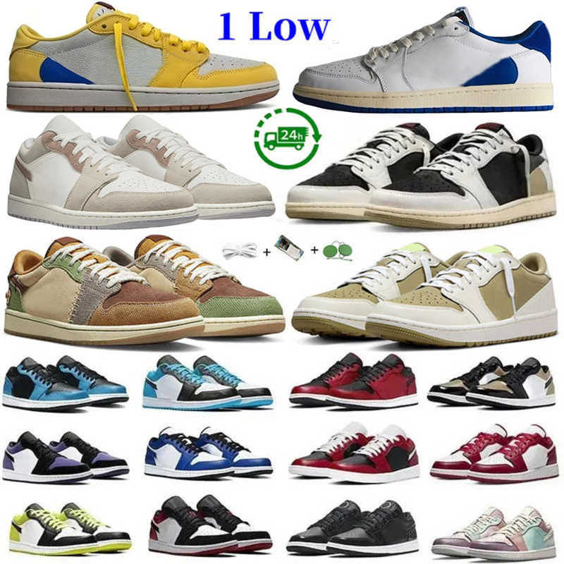 1 Low Basketball Shoes 1s Canary Home Black Phantom Dark Reverse Mocha Starfish True Blue Wolf Grey UNC Tear Away Silver Bred Men Women Sport Trainer Sneaker 36-47