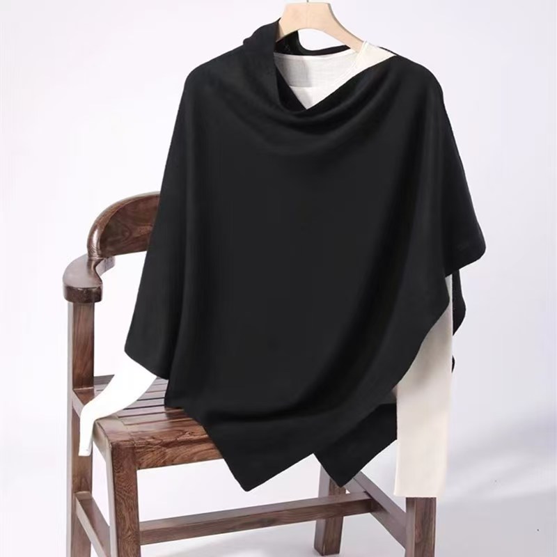K1070 Manufacturers cross-border wholesale 2024 new 100 merino wool large shawl cape knitted outer wear a large number of spot