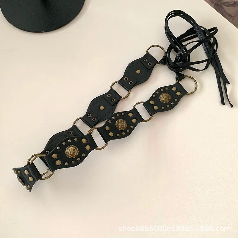 2025 Luxury Designer belts Premium Rivet Stud Punk Y2K Streetwear Wasteland Aesthetic Hot Girl Niche Statement Waist Chain Belt