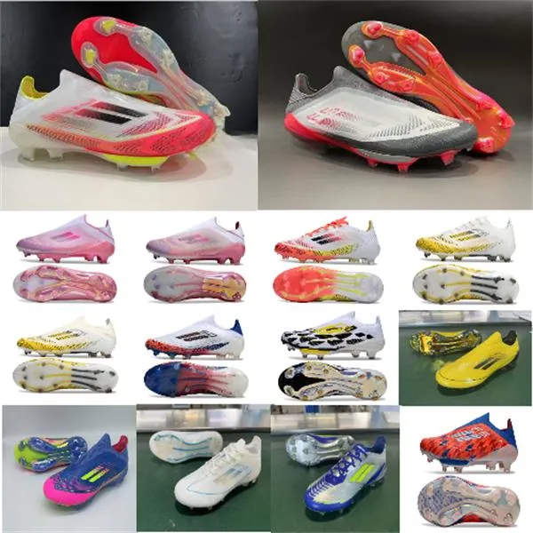 New designer F50 quality boots without LACES, FG men's football shoes, comfortable training leather football shoes for children, size 39-45