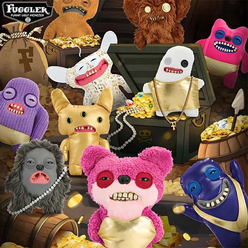 Original Fuggler Funny Ugly Teeth Monster Plush Toys Cute Fugguler Wide Eyed Monster Humph Squirm Plush Dolls Gifts Z250619