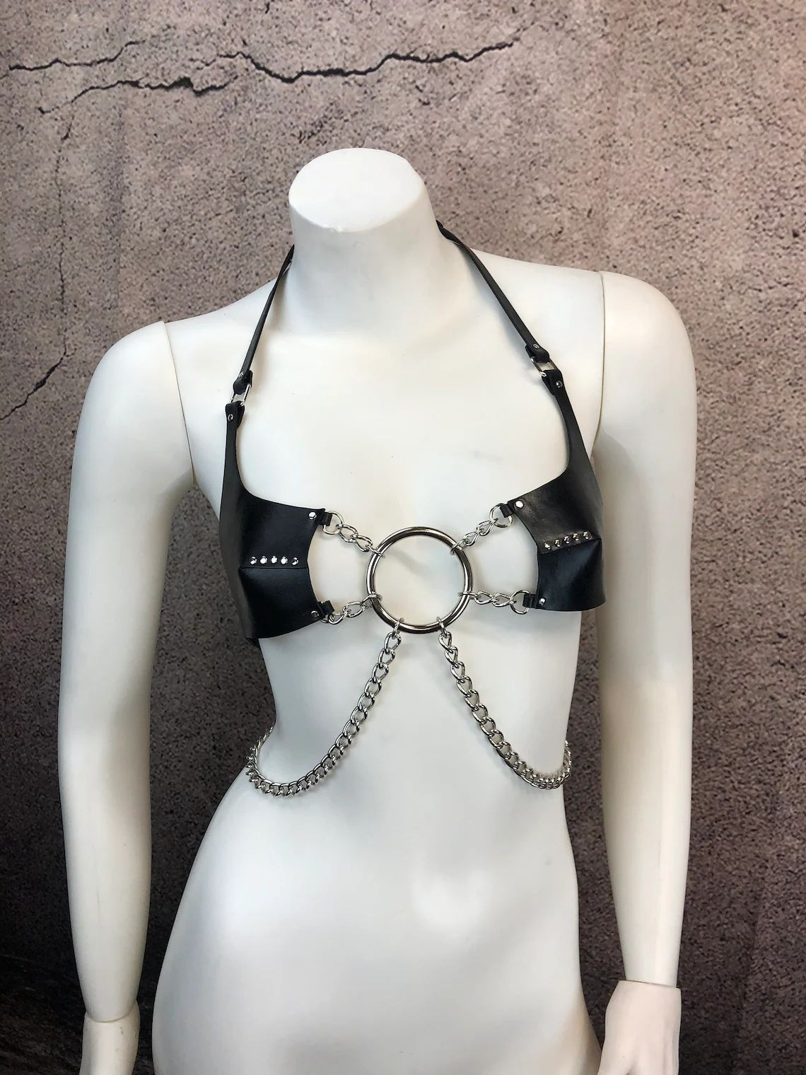 Stage Wear Dance Accessories European and American dark style chain binding clothing