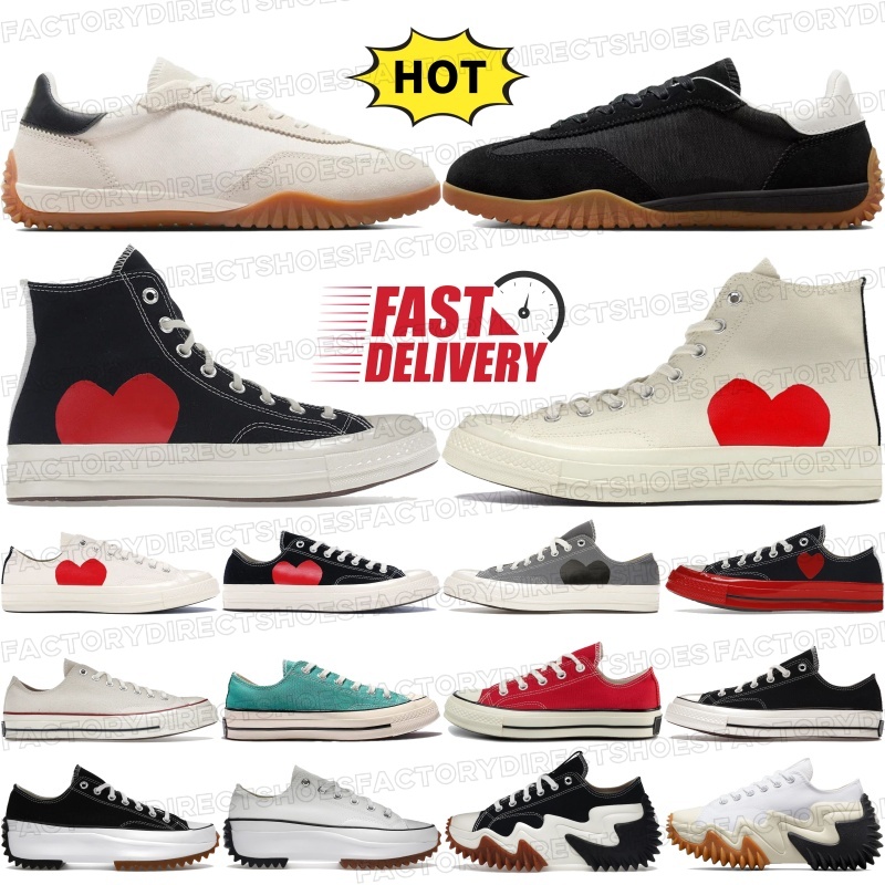Designer shoes mens Run Star Trainer Motion Platform sneakers Hi Black White Enamel Red Purple Egret Grey womens classic Canvas shoes mens low casual Suede trainers