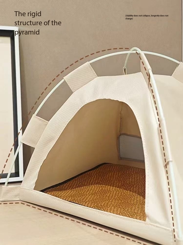 Cat sleeping tent - closed type for summer cooling and ventilation. Dog bed. Durable and easy to clean. Cat-related products.
