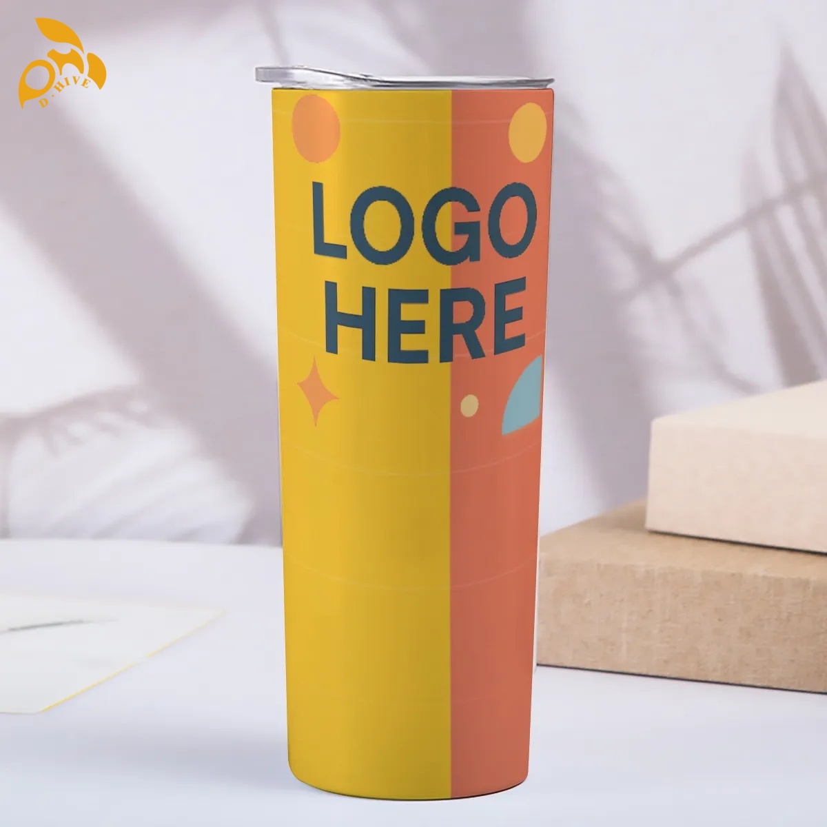 free shipping of customized beautiful 20OZ straight cup with sliding lid with exquisite patterns from US