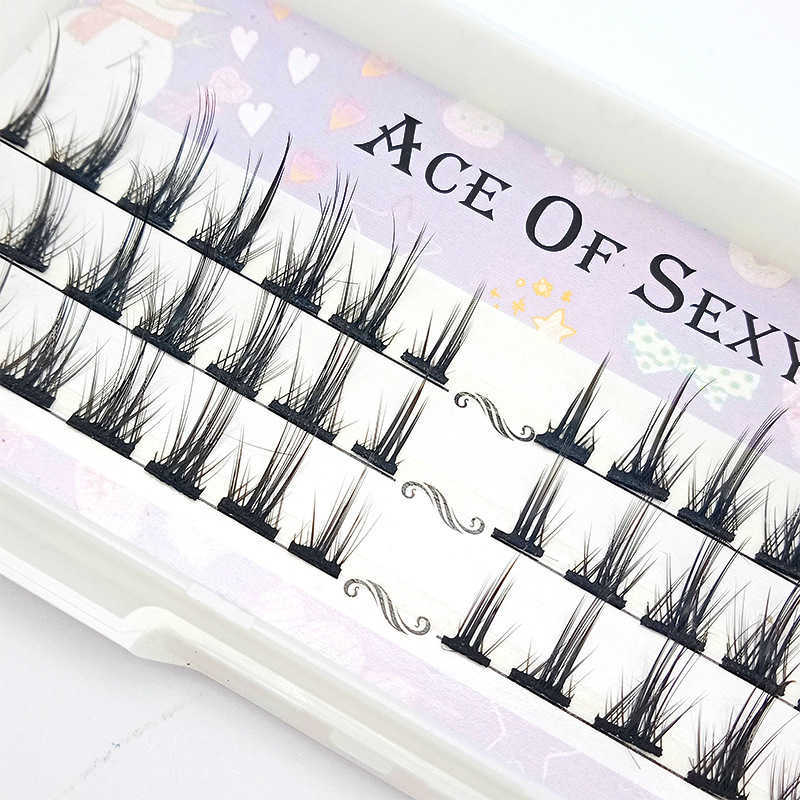 COS Manga Version Little Devil Segmental Self-Grafting False Eyelashes Natural Realistic Handmade Eyelashes 250615