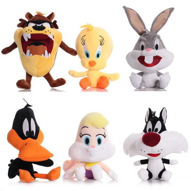 New 20cm Classic Looney Tunes Bugs Bunny Cartoon Fed Doll Tweety Cyclone Dfy Plush Toy Figure Childrens Gifts Y250619 Y260128