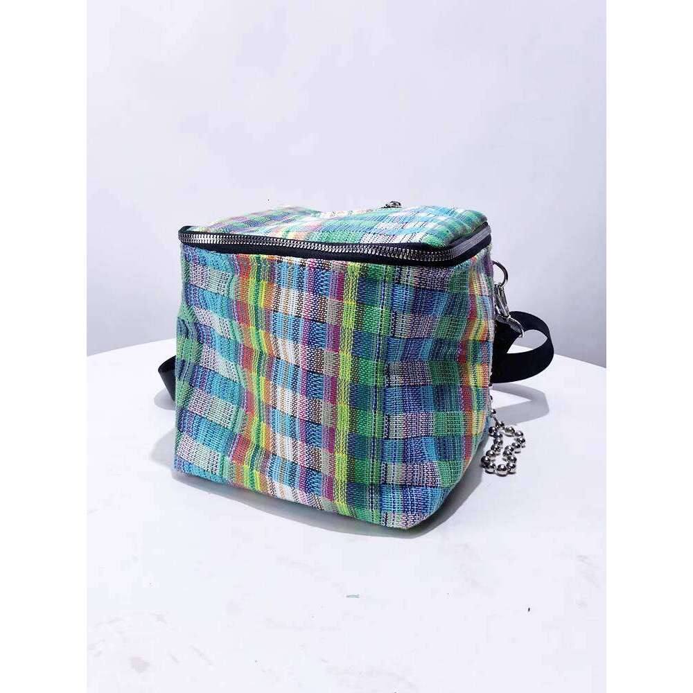 Cube Dice Bag Niche Design New Fashion Color Block Plaid Mini Shoulder Crossbody Handbag