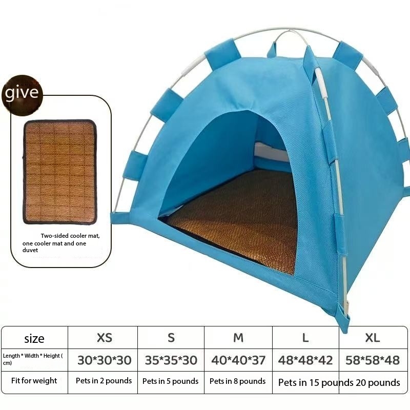 Cat sleeping tent - closed type for summer cooling and ventilation. Dog bed. Durable and easy to clean. Cat-related products.