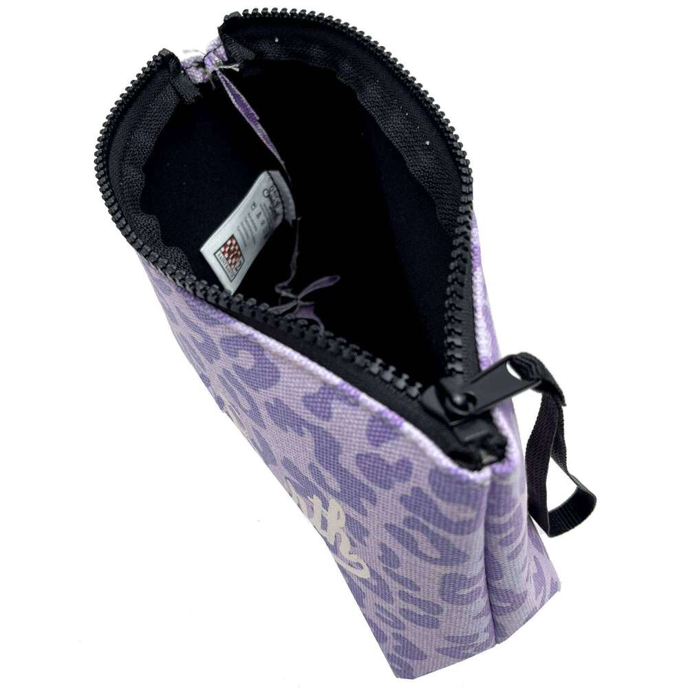 SAINT BARTH autumn and winter new women's Clutch Bag leopard print purple canvas diving handbag