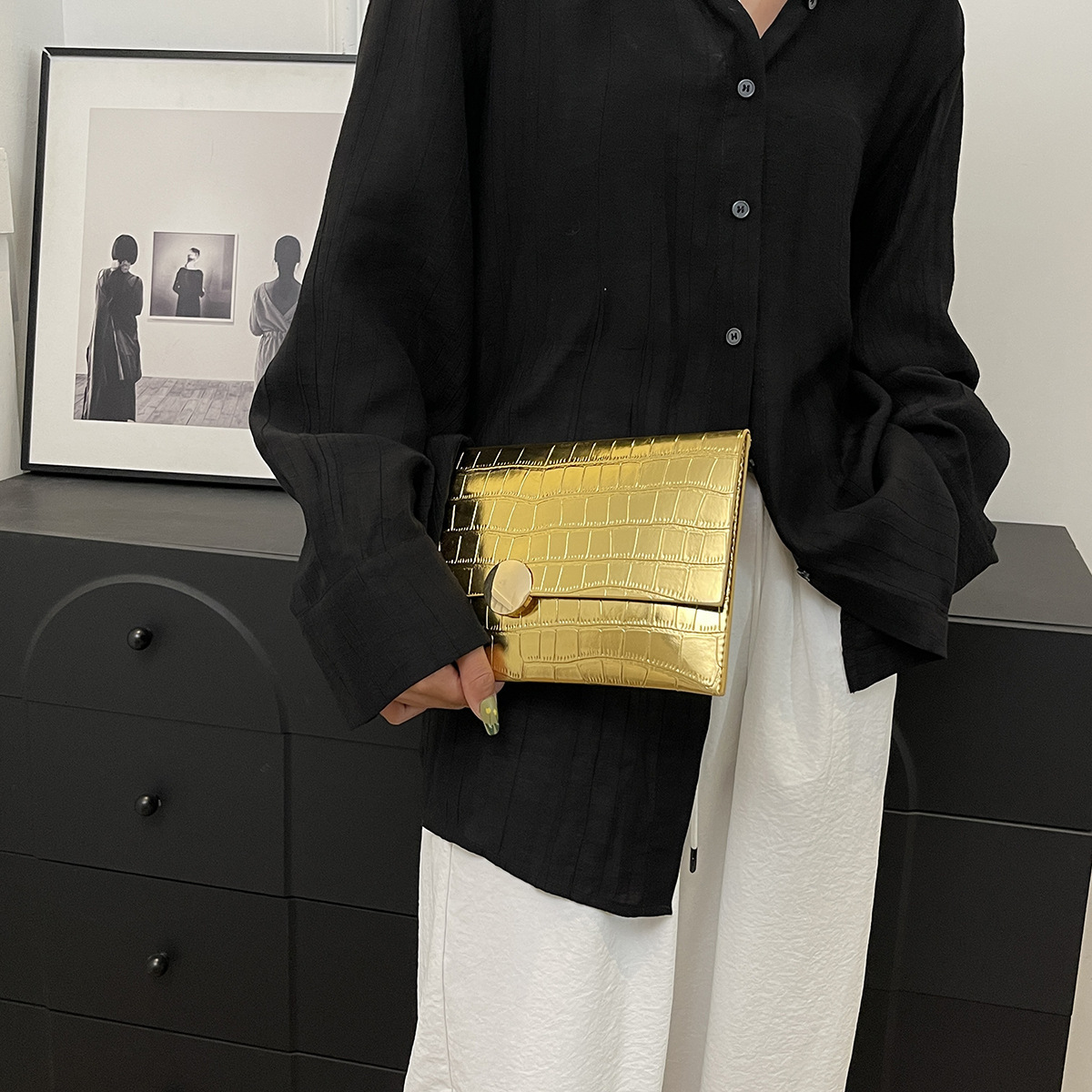 Free Luxury Bag Shipping Designer Unique Stone Pattern Clutch Bag 2025 New Trendy Fashion Women's Bag Simple High-quality Elegant Envelope Bag