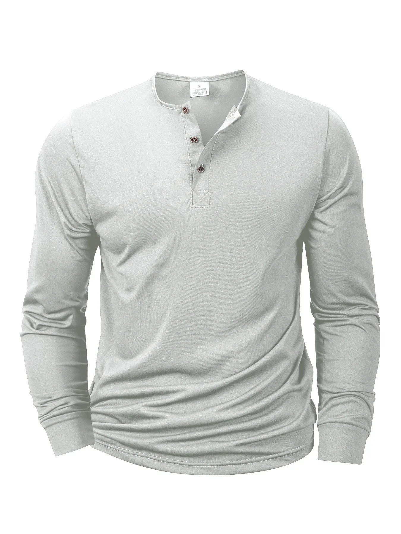 Mens Long Sleeve Henley V-neck Lightweight Long sleeves Casual Cotton Slim Fit Basic Loose Fitness Sports Breathable Top 250614