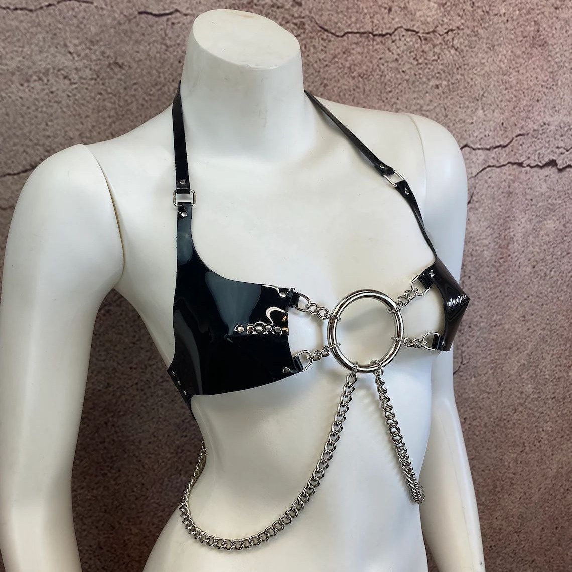 Stage Wear Dance Accessories European and American dark style chain binding clothing
