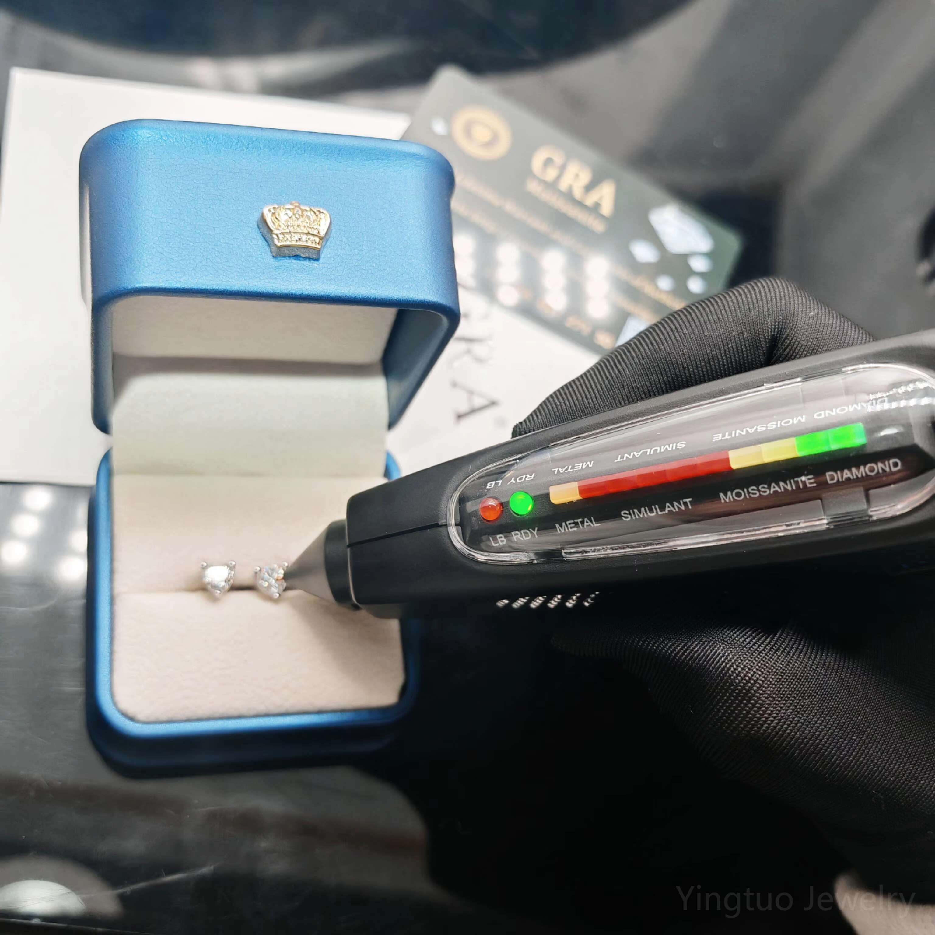 Hip-hop 5mm/6.5mm Moissanite Diamond Earings Jewelry Women 925 Silver Moissanite Stud Earrings