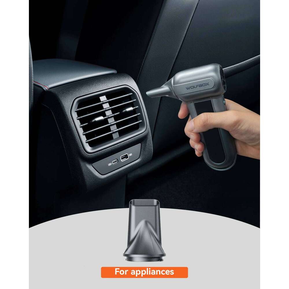 wolfbox mf100 electric duster air blower150000rpm super power rechargeable 3gear brushless motor for car pc home outdoor