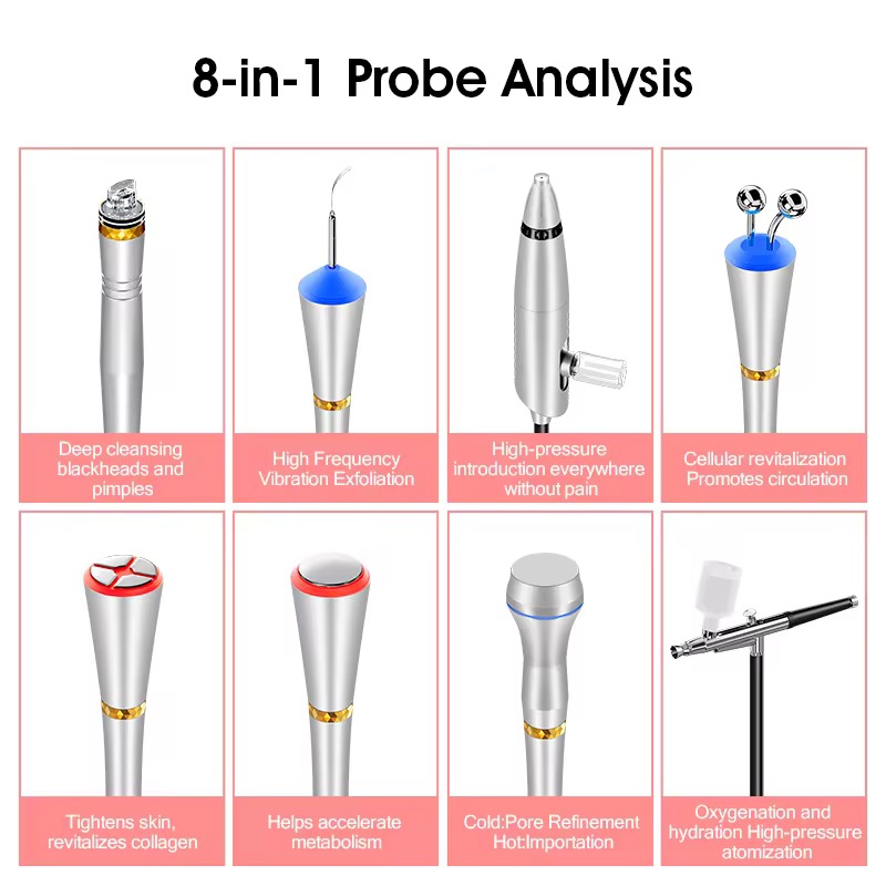 Wholesale Multifunctional 8 in 1 Skin Tightening Lifting Hydro Glow Beauty Device Infusion Facial Machines Beauty Equipment