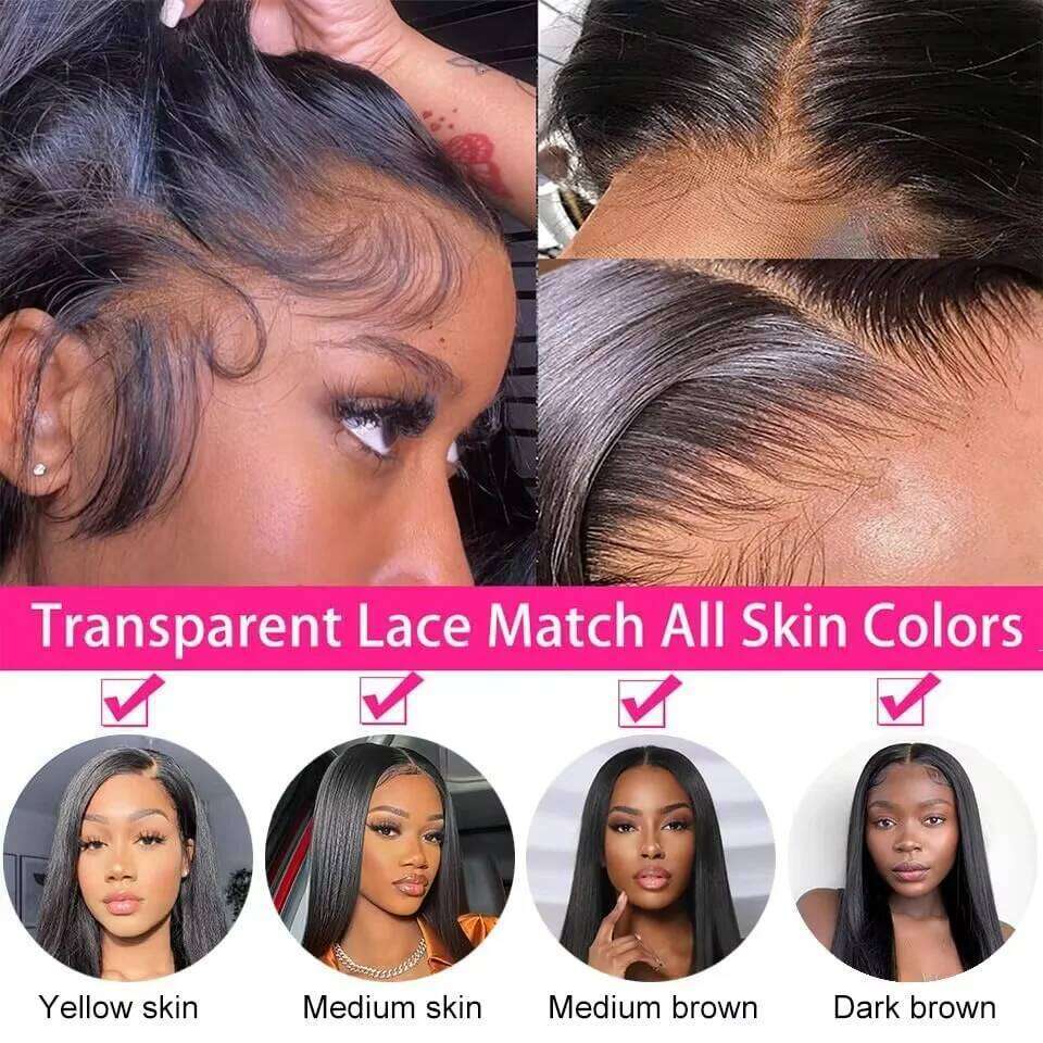 200% Density Short Human Hair Vieamese Bone Straight Bob Wig Preplucked 13x4 Lace Front Wear And Go Glueless Wigs