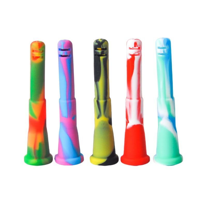 4" Silicone Downstem Stem 14mm Female To 18mm Male Diffuser Adapter with 4 arm For Glass Water Hookah Bubbler for glass bongs or silicone bongs