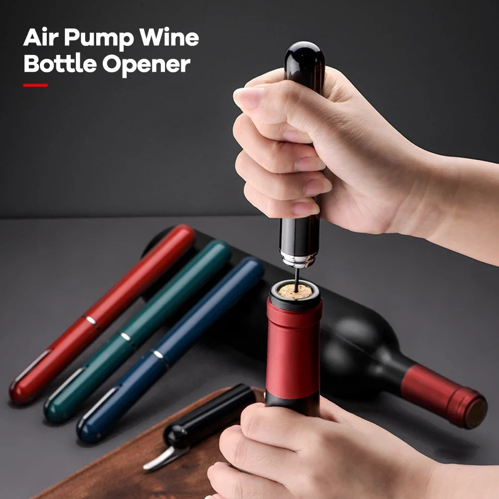 Air Pump Wine Bottle Opener Champagne Openers Pneumatic Corkscrew Safe Stainless Steel Pin Cork Remover Kitchen Bar Tools Acces 250614