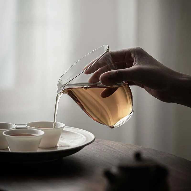 High Transparency Glass Chahai Fair Cup Chinese Zen Teacup Tea Dispenser Tea Sea Large CapacityC250619