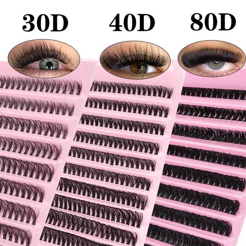 Self-Grafting Large Capacity 10 Rows Hot Melt Cluster Segment False Eyelashes Dense Fluffy Series Eyelashes 250615