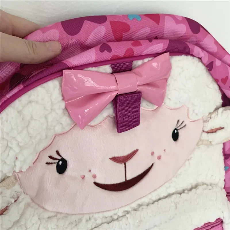 Cute Lambie Lamb Plush Bag Anime Backpack Children School Bags for Girls Kids Schoolbag Kawaii Primary School Backpacks 250618