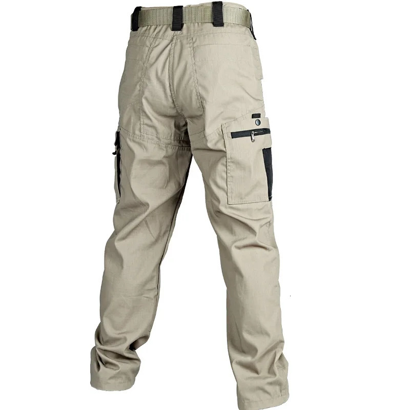 Mens Tactical Pants Waterproof RipProof Combat Overalls 8 Pockets Outdoor Hiking Durable Field Work Clothes 250618