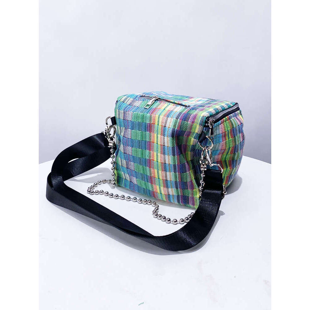 Cube Dice Bag Niche Design New Fashion Color Block Plaid Mini Shoulder Crossbody Handbag