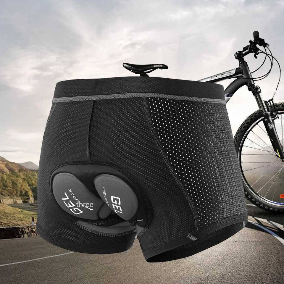 Silicone Seat Cushion Cycling Bottoms Pants Mountain Bike Road MTB Accessories Bicycle Clothing Shorts XJ250619