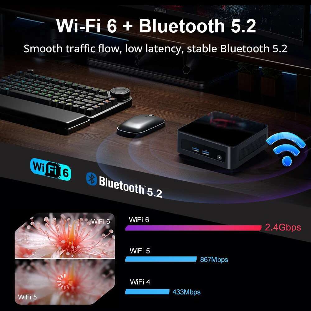 MLLSE M7 Mini PC Intel Alder Lake i7-12700H CPU 16G RAM 1TB ROM compatible USB3.2 Win11Pro Desktop Portable WiFi6 BT5.2