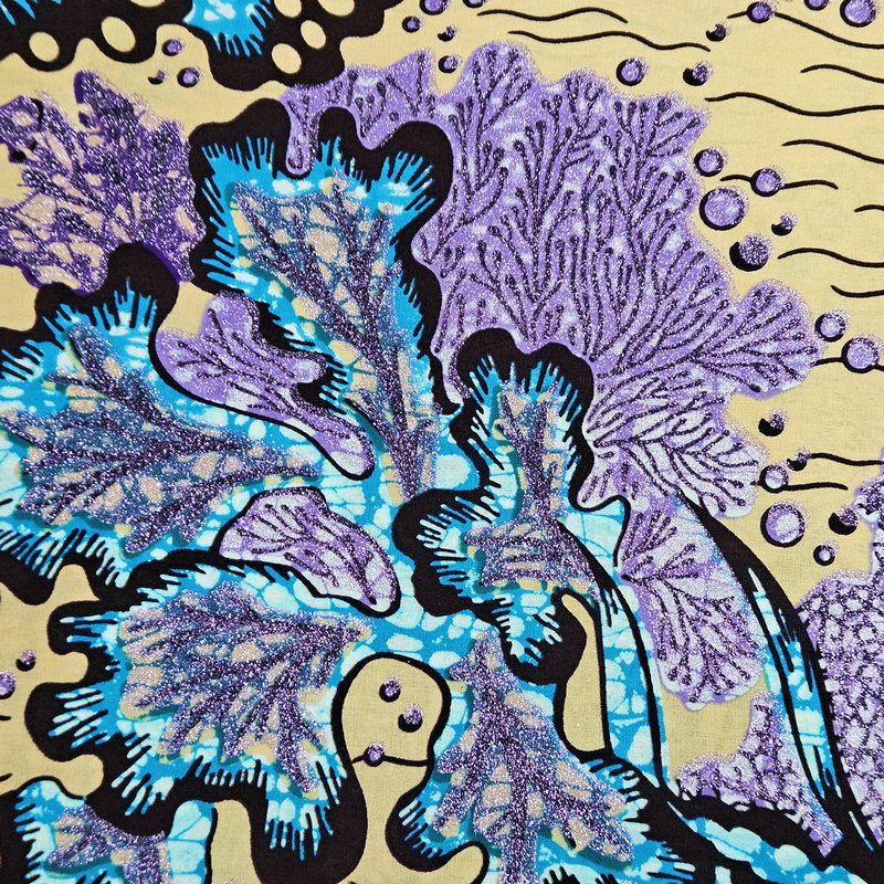 2025 new design, super grand wax fabric, printed with shinning glitter satin wax, for wedding, party, festival celebration