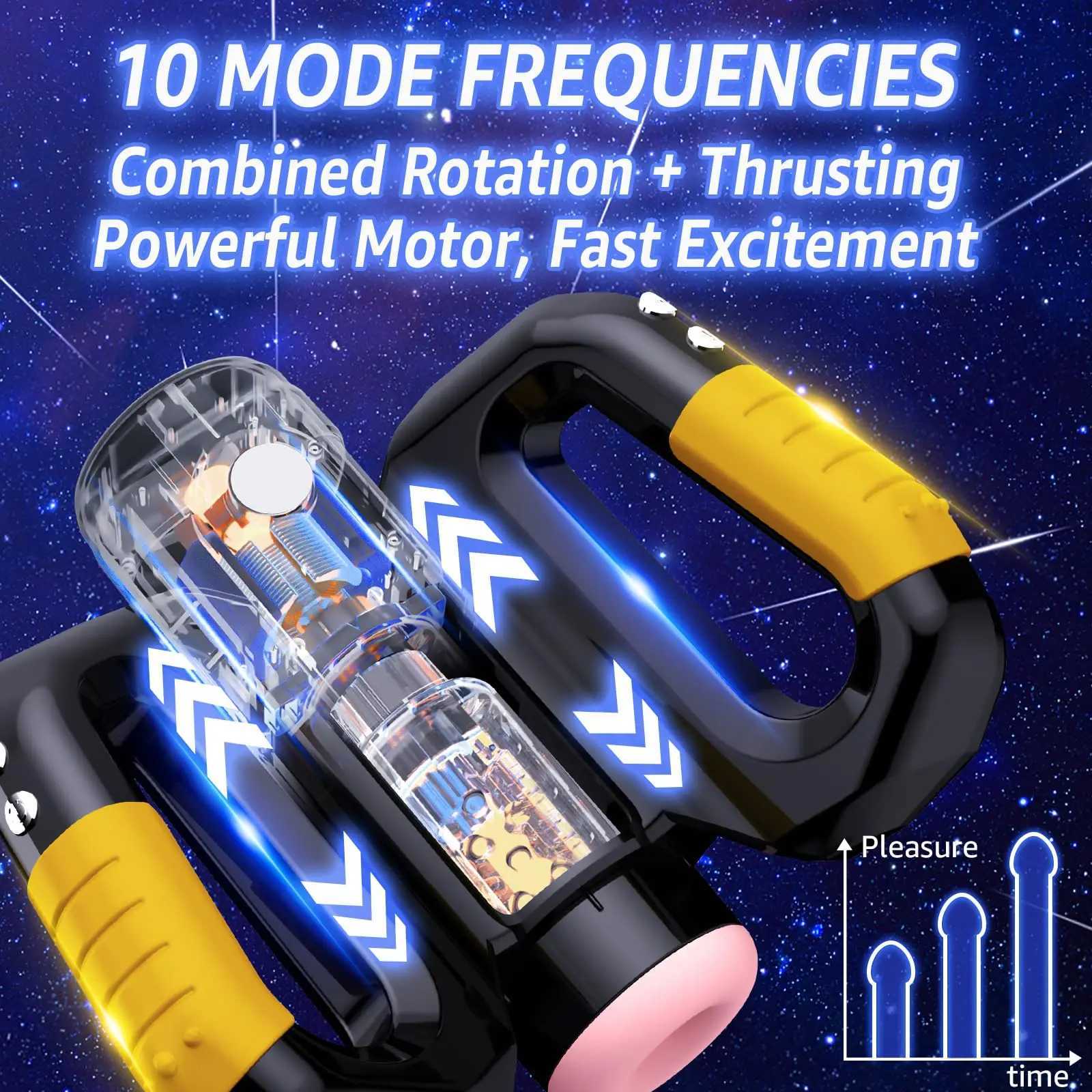 Automatic Gamepad Male Masturbators with 10 Thrusting Rotating Sex Toys for Men with Cell Phone holder Magnetic Attachment 18+ R250619