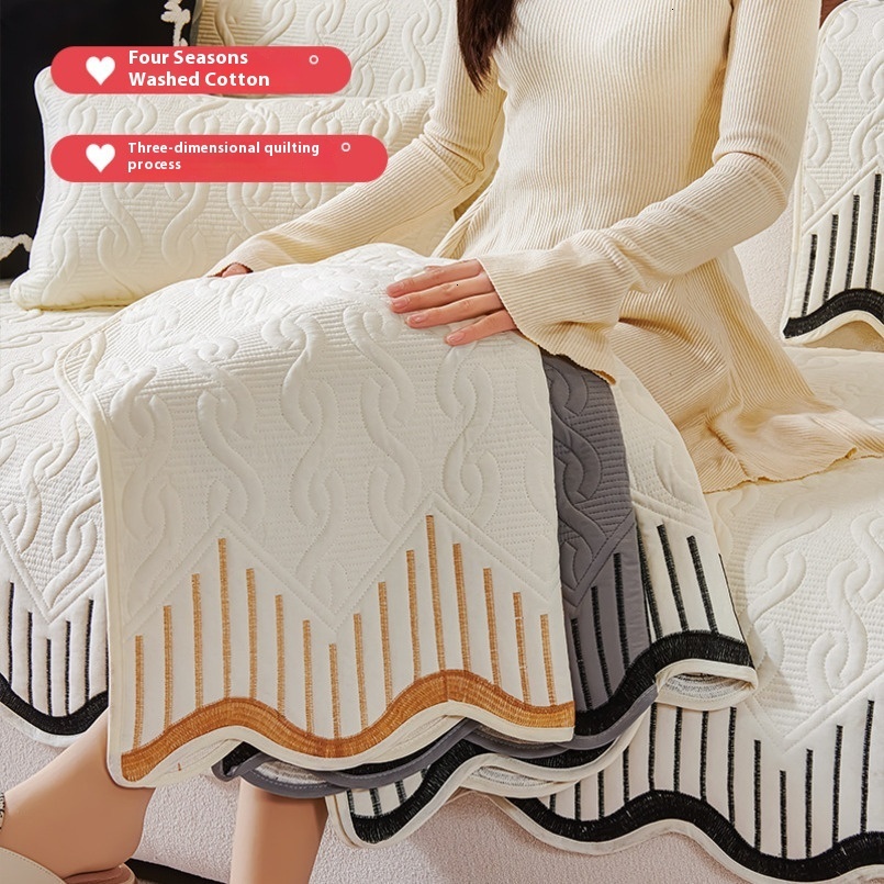 Alien Cotton All-Season Non-Slip Seat Cushion Light Luxury High-End Feel Living Room One-Piece Sofa Cover