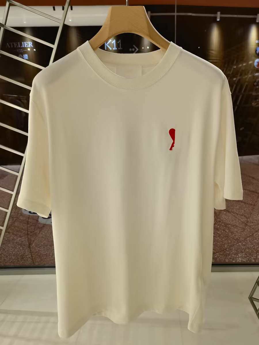 Designer tshirts men t shirt luxury women summer fashion heart letter embroidery cotton T-shirt casual shirt crew neck tees shirts short white black blue