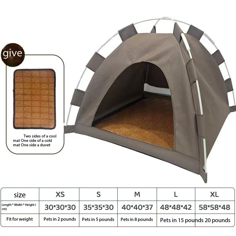 Cat sleeping tent - closed type for summer cooling and ventilation. Dog bed. Durable and easy to clean. Cat-related products.