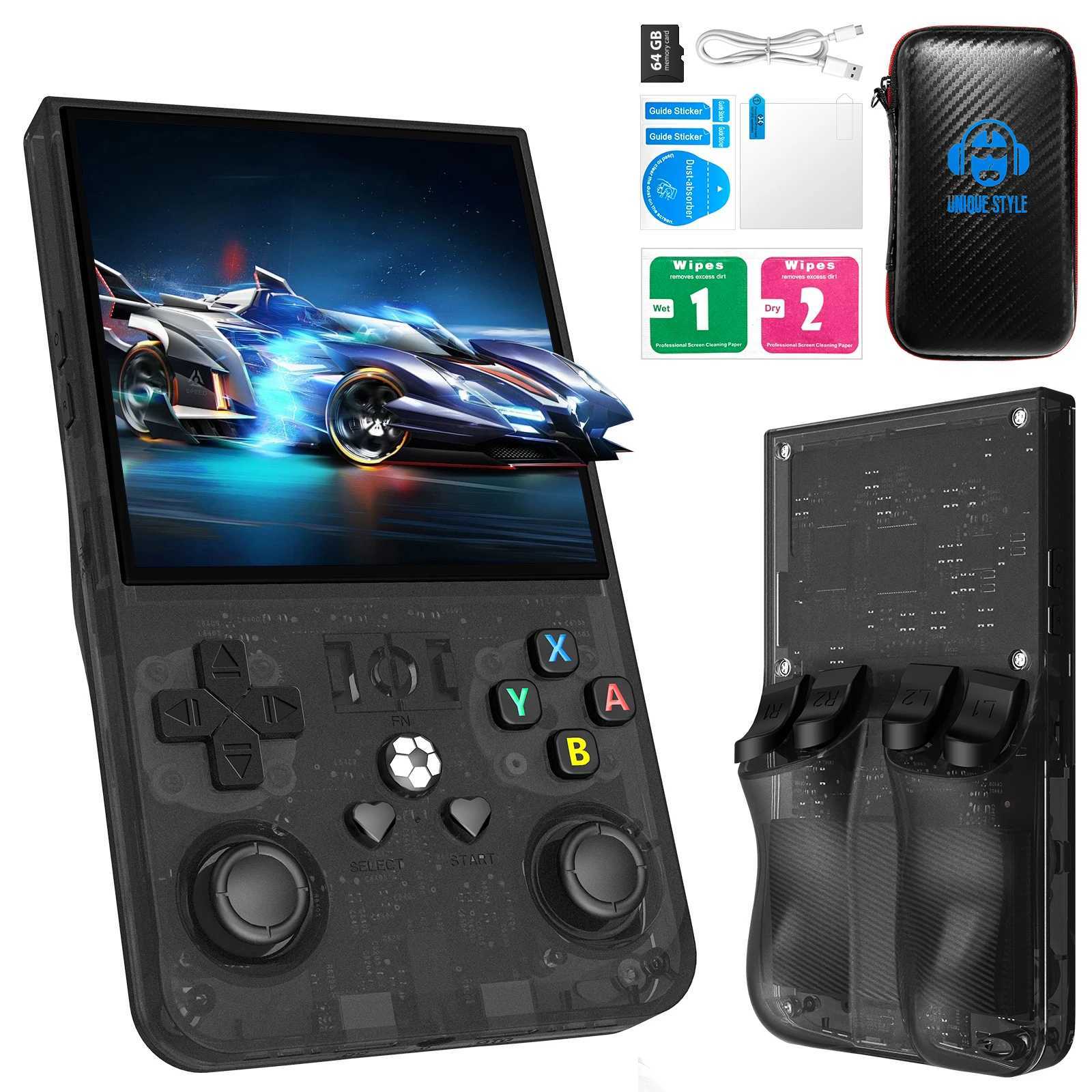 Open Source R36Max Retro Handheld Video Game Console RK3326 Chip 64G 128G Portable Pocket Game Player 4 HD Sn Game Console XJ250619