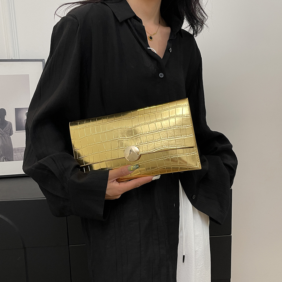 Free Luxury Bag Shipping Designer Unique Stone Pattern Clutch Bag 2025 New Trendy Fashion Women's Bag Simple High-quality Elegant Envelope Bag
