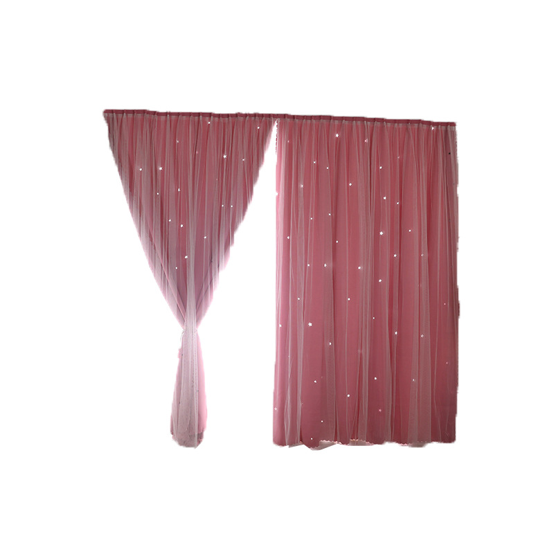 A545 Velcro curtain bedroom blackout free punching installation self-adhesive short sunshade curtain foreign trade free shipping