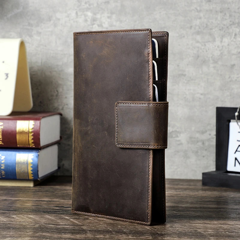 CONTACTS Genuine Leather Family Passport Clutch Wallets RFID Card Holder AirTag Slot Cover Families Travel Bag Handbag 250614