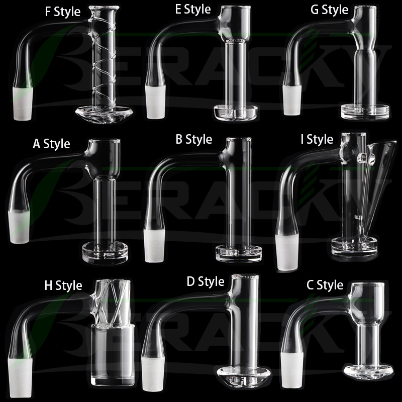 Beracky Full Weld Beveled Edge Terp Slurper Terp Slides Control Tower Quartz Banger With Blender Bottom Nails For Glass Water Bongs Dab Rigs