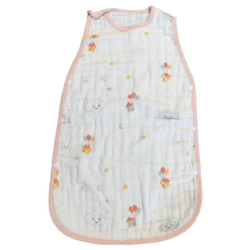 Sleeveless vest style pajamas, children's anti kick sleeping bag, baby sleeping bag, spring and summer thin bamboo cotton gauze 36*58
