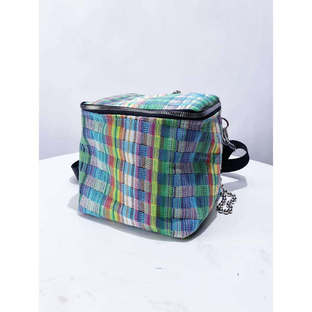 Cube Dice Bag Niche Design New Fashion Color Block Plaid Mini Shoulder Crossbody Handbag