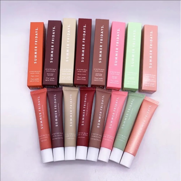 4pcs Lip Butter Balm for Smooth and Soft Lips pink Sugar vanilla beige brown sugar vanilla sweet mint cherry summers Lip Balm fast free shipping