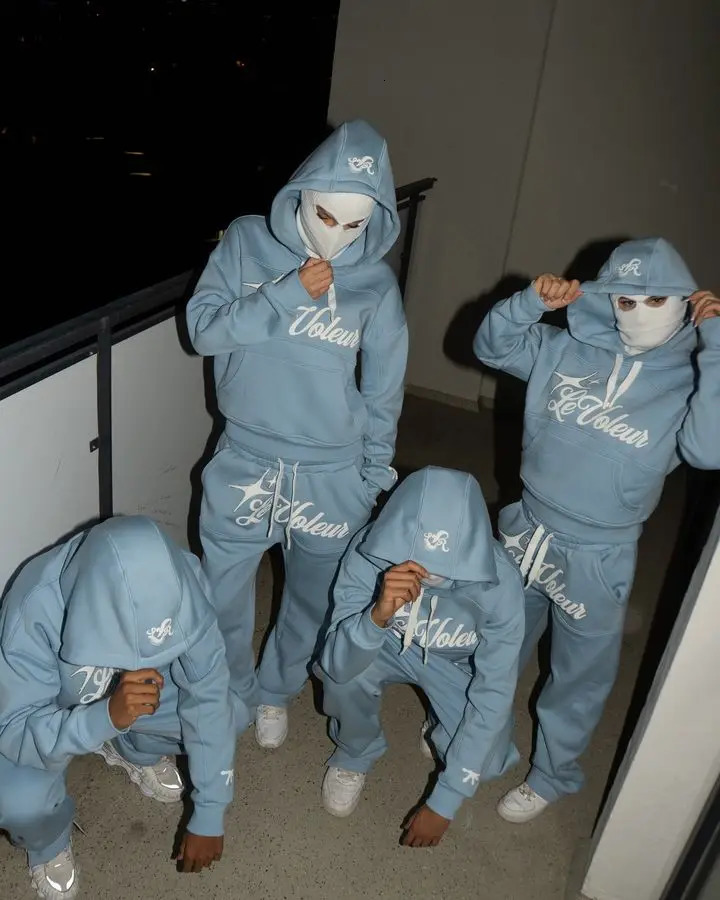 Mens Sportswear Two Piece Set Clothes Harajuku Rock Hip Hop Letter Embroidery Oversized Hoodie Sweatshirt Rock Casual Sweatpants 250618