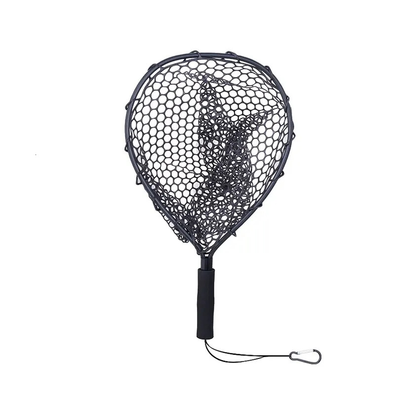 TAIYU Portable Fishing Nets Ultralight Aluminum Alloy Silicone Wear Resistance Mesh Hand Dip Casting Landing Net for Fly Fishing 250614