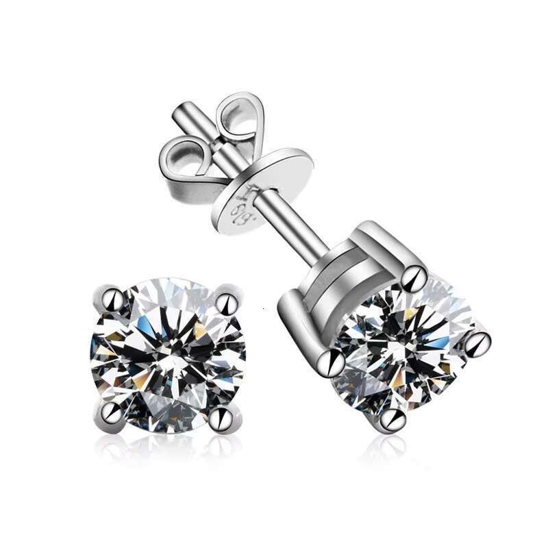 Moissanite Earrings for Women Diamond Ear Studs 925 Sterling Silver Fine Jewelry Gift